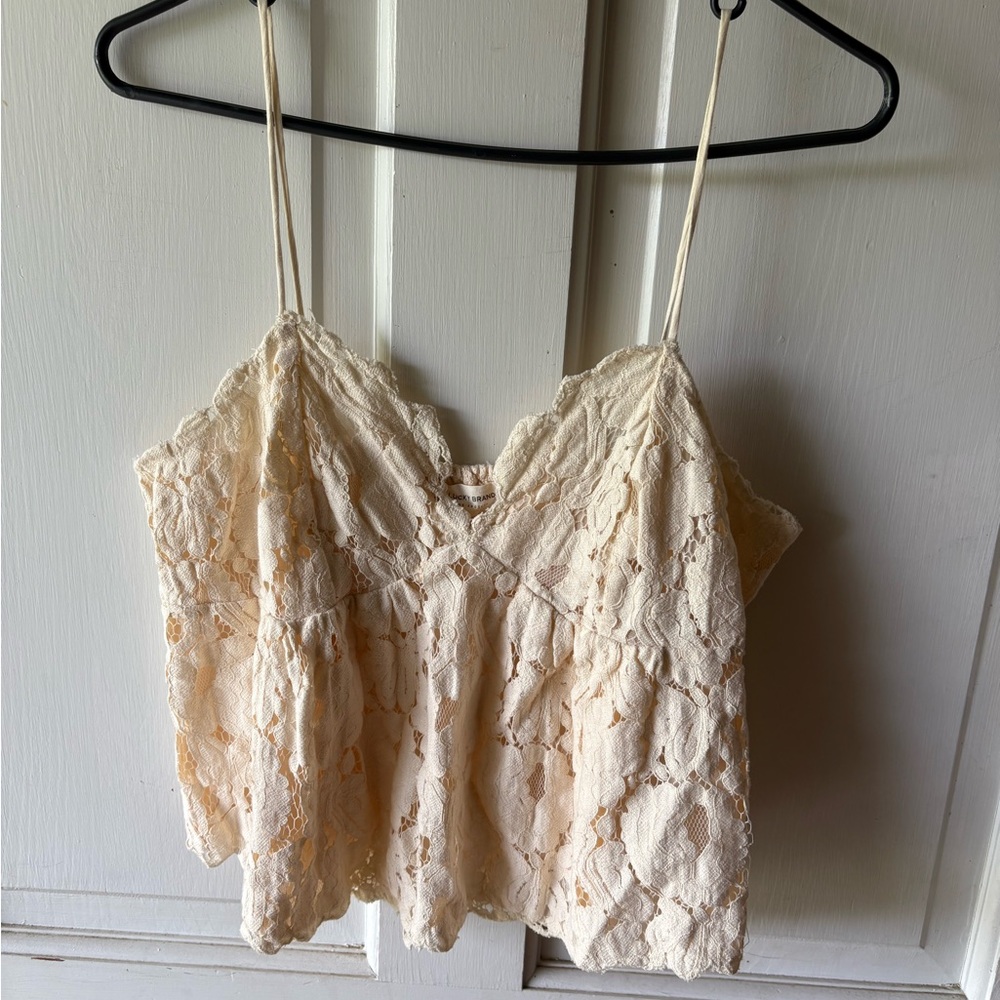 Lucky Brand Cream Lace Tank Top